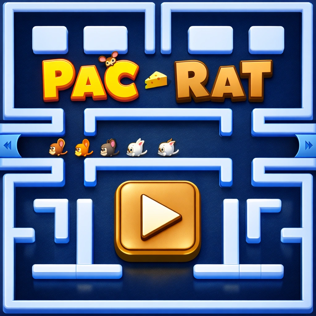 Join Pac Rat on an exciting adventure to collect hidden treasures!
